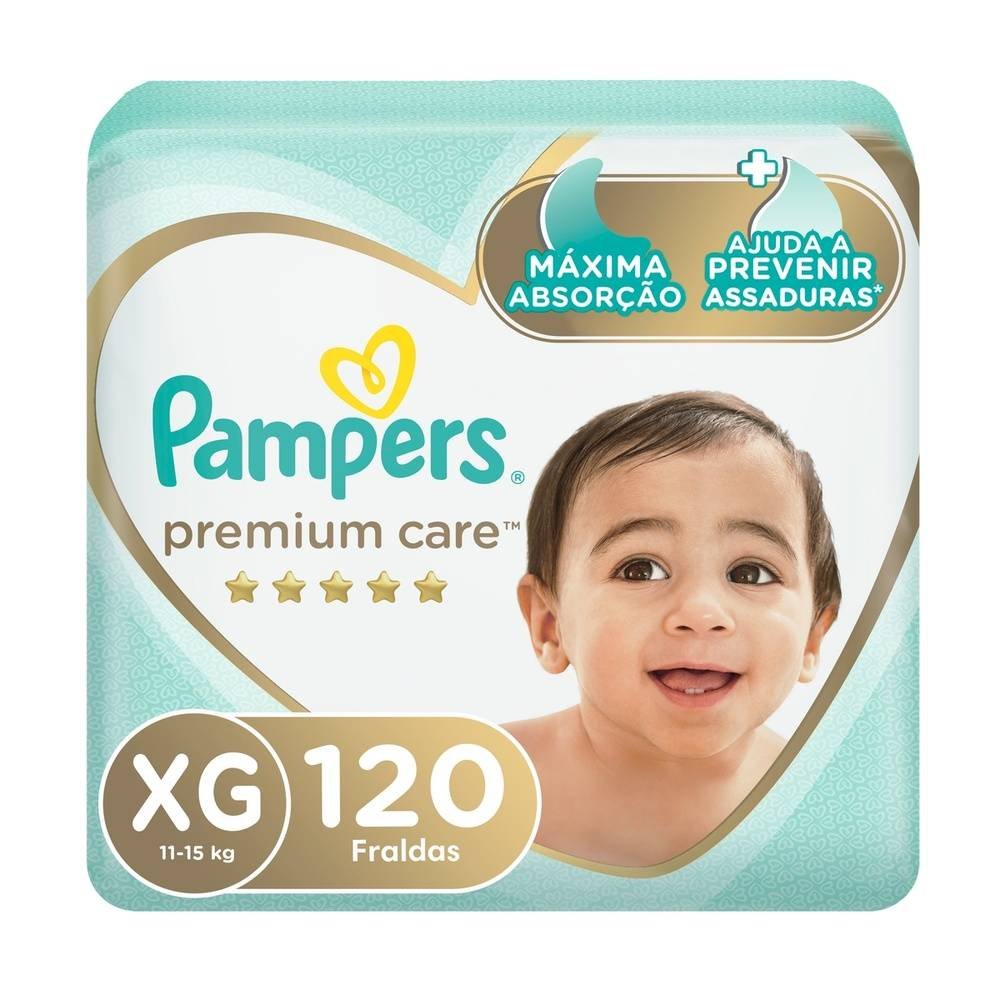Fralda Pampers Premium Care Xg 120 Unidades