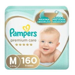 Fralda Pampers Premium Care M 160 Unidades