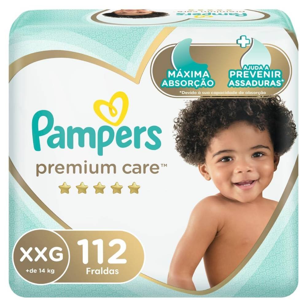 Fralda Pampers Premium Care Xxg 112 Unidades