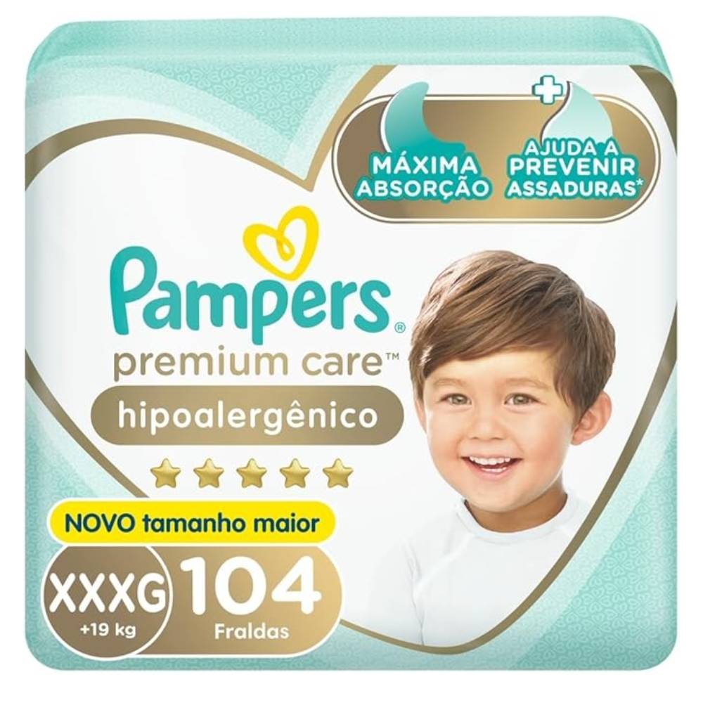 Fralda Pampers Premium Care Xxxg 104 Unidades