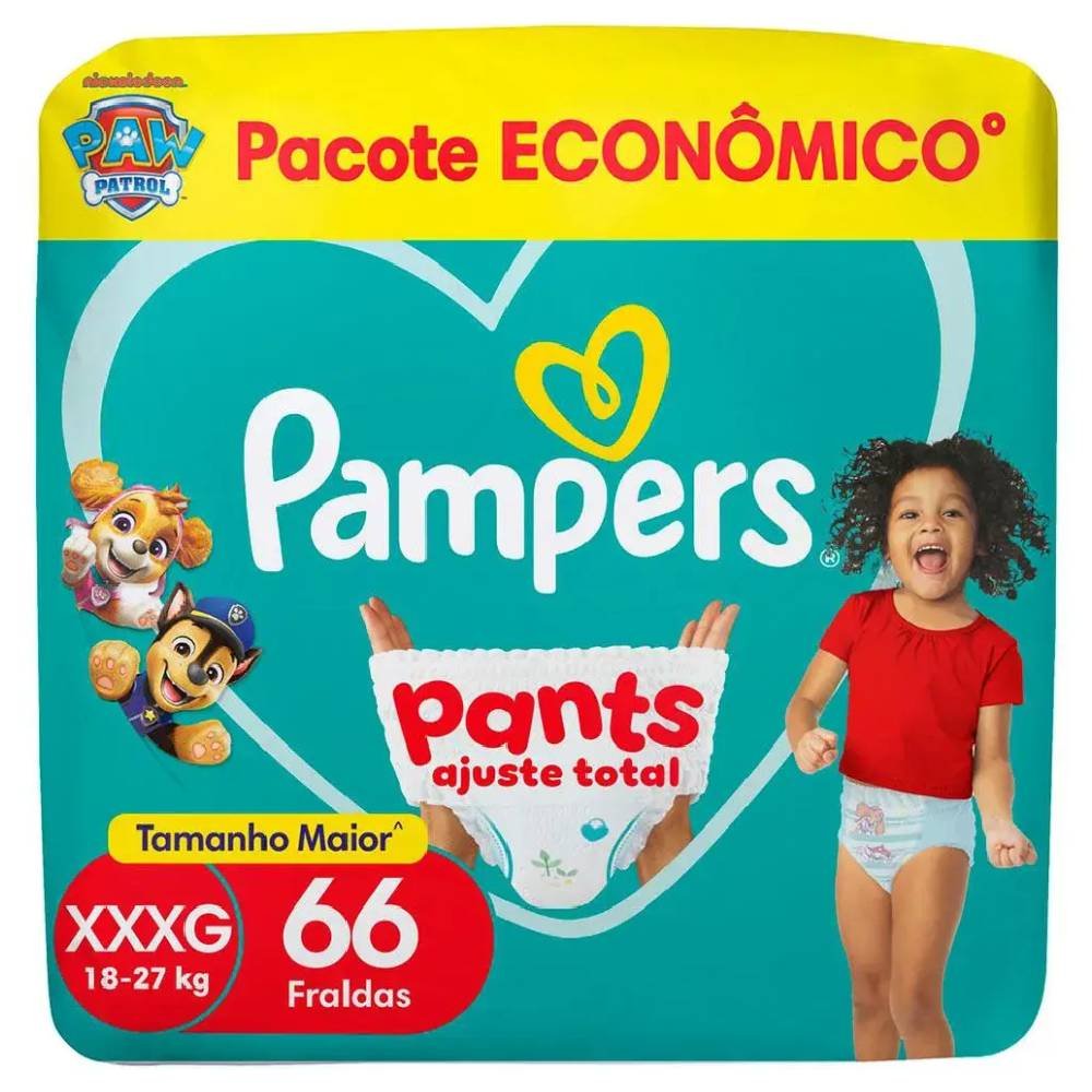 Fralda Pampers Pants Ajuste Total Xxxg 66 Unidades
