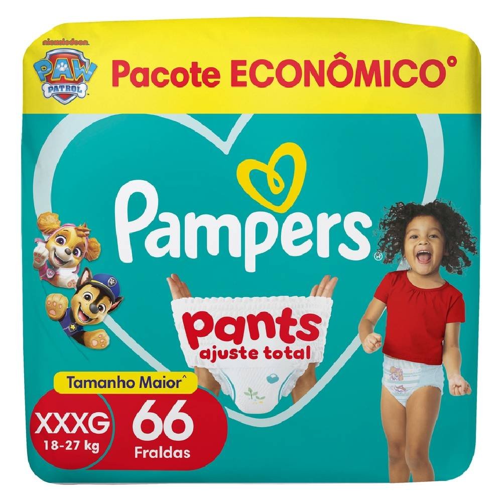 Fralda Pampers Pants Ajuste Total Xxxg 66 Unidades