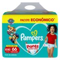 FRALDA PAMPERS PANTS AJUSTE TOTAL XXXG 66 UNIDADES