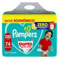 FRALDA PAMPERS PANTS AJUSTE TOTAL XXG 74 UNIDADES