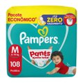 FRALDA PAMPERS PANTS AJUSTE TOTAL M 108 UNIDADES