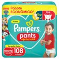 FRALDA PAMPERS PANTS AJUSTE TOTAL XXXG 108 UNIDADES