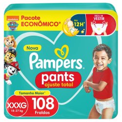 Fralda Pampers Pants Ajuste Total Xxxg 108 Unidades