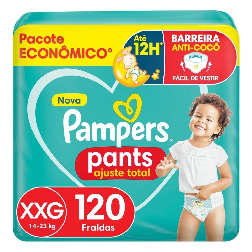 Fralda Pampers Pants Ajuste Total Xxg 120 Unidades
