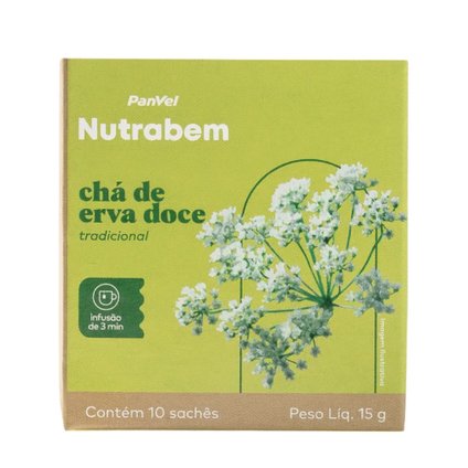 CHÁ DE ERVA DOCE PANVEL NUTRABEM 15G 10 SACHÊS