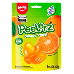 Bala Amos Peelerz Gummy Laranja 65g