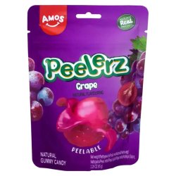 Bala Amos Peelerz Gummy Uva 65g