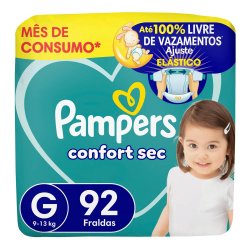 Fralda Pampers Confort Sec Max G 92 Unidades