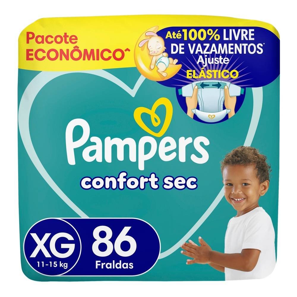 Fralda Pampers Confortsec Max Xg 86 Unidades