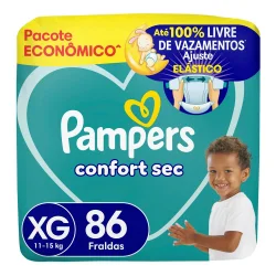 Fralda Pampers Confort Sec Max Xg 86 Unidades