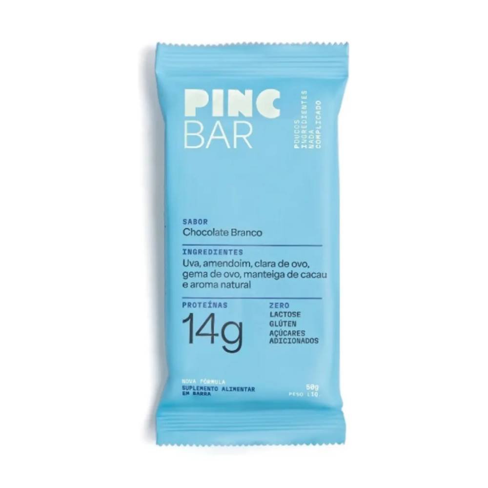 Barra De Proteína Pincbar Chocolate Branco 50g