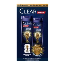 Kit Shampoo Clear Men Ice Cool Menthol Fifa 400ml + 200ml