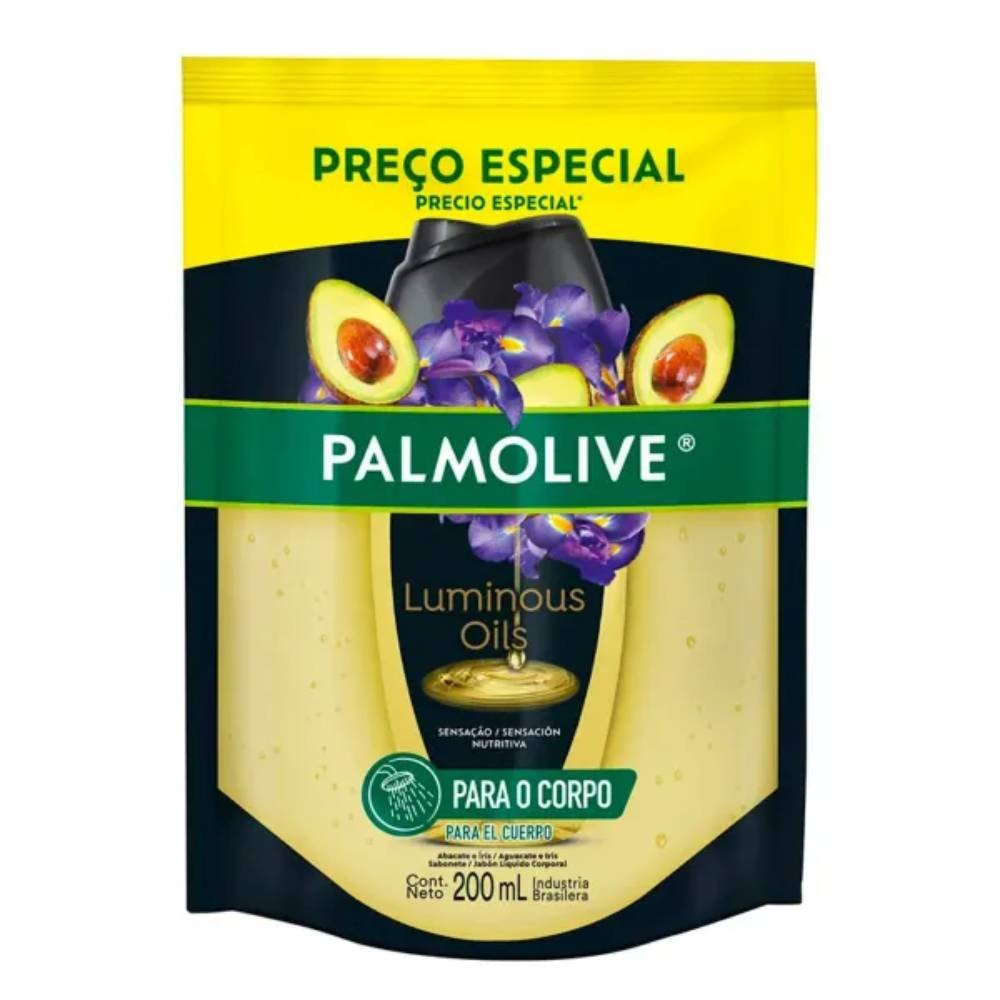 Sabonete Líquido Corporal Palmolive Luminous Oils Abacate E Iris Refil 200ml