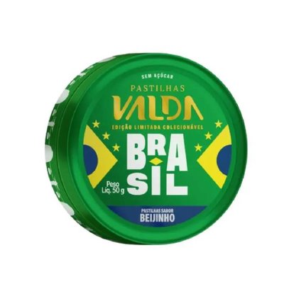 PASTILHAS VALDA BRASIL BEIJINHO 50G