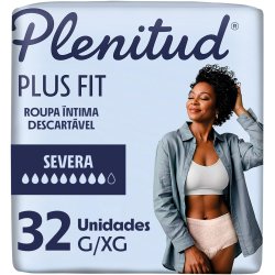 Roupa Íntima Para Mulheres Plenitud plus fit livre De Vazamentos G/xg 32 Unidades