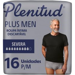 Roupa Íntima Plenitud Plus Men Absorção Imediata P/m 16 Unidades