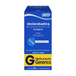 Desloratadina 0,5mg/ml Xarope Teuto 60ml