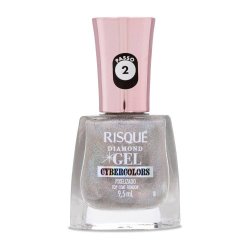 Esmalte Top Coat Risqué Diamond Gel Cybercolors Pixelizado 9,5ml