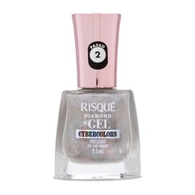 ESMALTE TOP COAT RISQUÉ DIAMOND GEL CYBERCOLORS PIXELIZADO 9,5ML