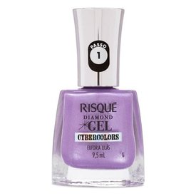 ESMALTE RISQUÉ DIAMOND GEL CYBERCOLORS METÁLICO EUFORIA LILÁS 9,5ML