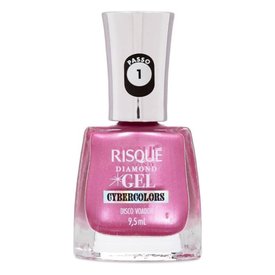 ESMALTE RISQUÉ DIAMOND GEL CYBERCOLORS METÁLICO DISCO VOADOR 9,5ML
