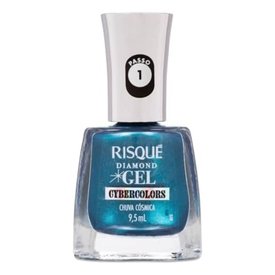 ESMALTE RISQUÉ DIAMOND GEL CYBERCOLORS METÁLICO CHUVA CÓSMICA 9,5ML