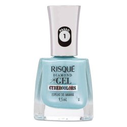Esmalte Risqué Diamond Gel Cybercolors Metálico Espelho Do Amanhã 9,5ml
