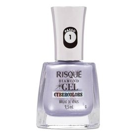 ESMALTE RISQUÉ DIAMOND GEL CYBERCOLORS METÁLICO BRILHO DE VÊNUS 9,5ML