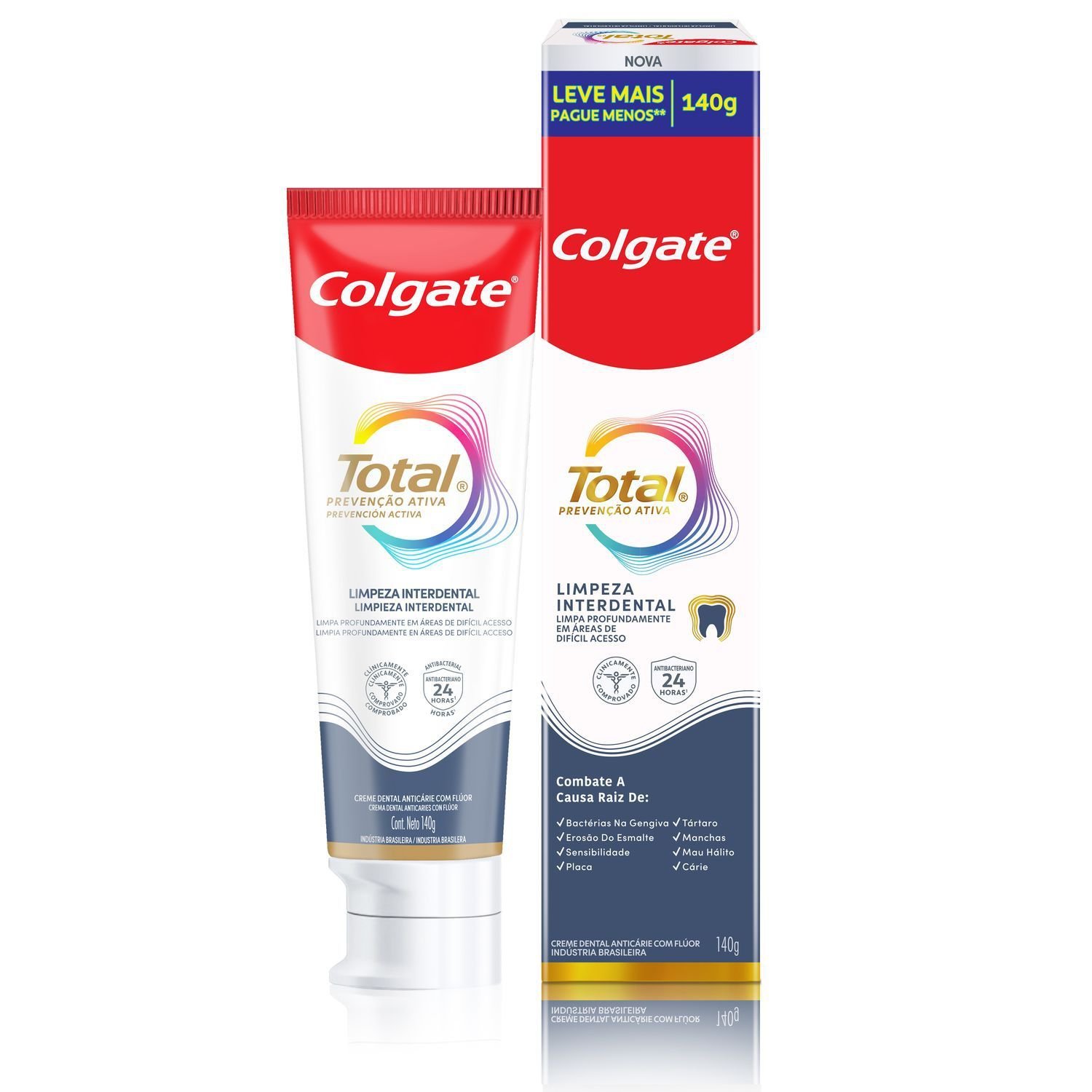 Creme Dental Colgate Total Limpeza Interdental 140g