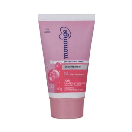 DESODORANTE EM CREME MONANGE UNIFORMIZADOR NIACINAMIDA 50G