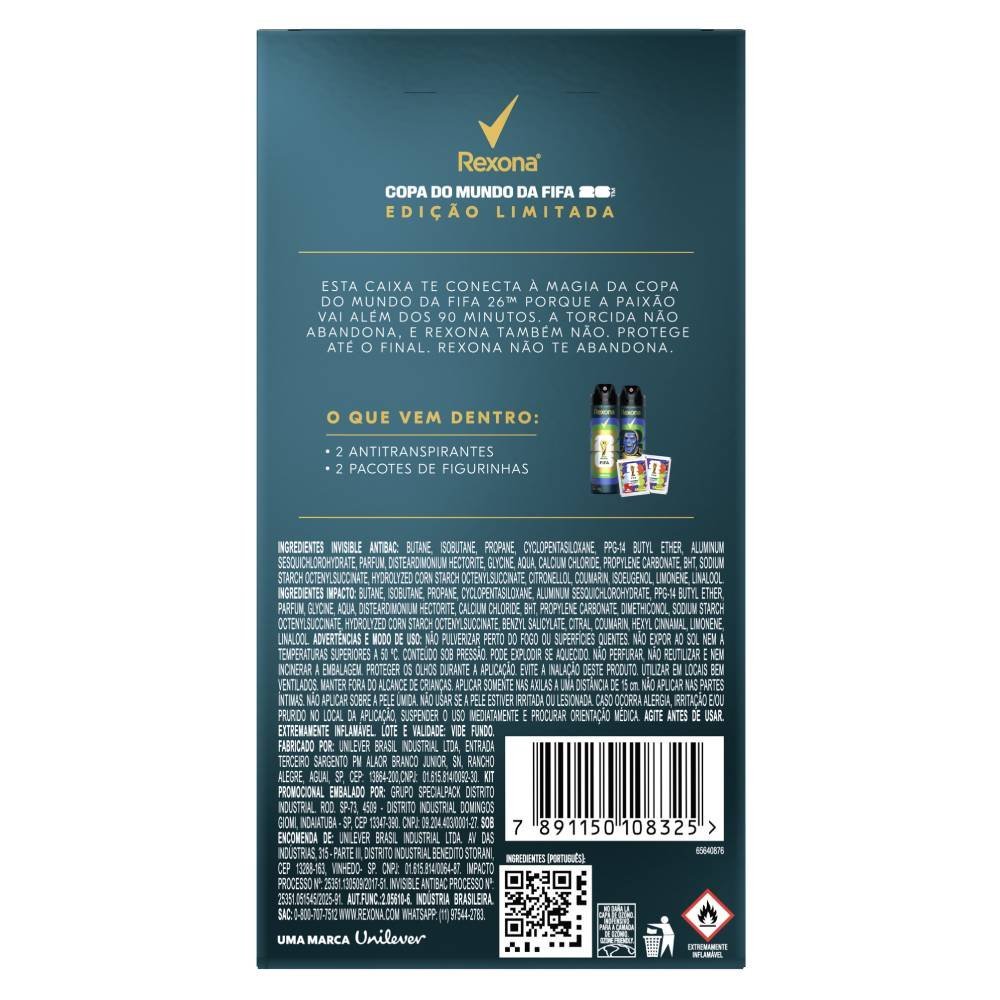 Kit Desodorante Aerosol Rexona Men Fifa Impacto Ronaldo | Panvel