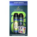 KIT DESODORANTE AEROSOL REXONA MEN FIFA IMPACTO VINI JR 2 UNIDADES 150ML CADA + 2 FIGURINHAS