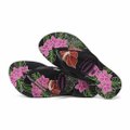 SANDALIA HAVAIANAS SLIM FLORAL PRETO 39/40