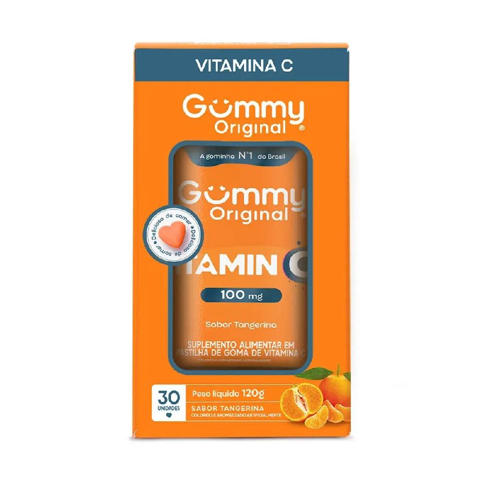 Vitamina C Gummy Tangerina 100mg 30 Gomas