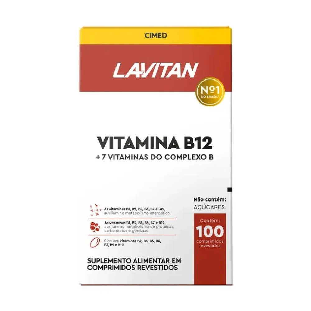Vitamina B12 + Complexo B Lavitan 100 Comprimidos