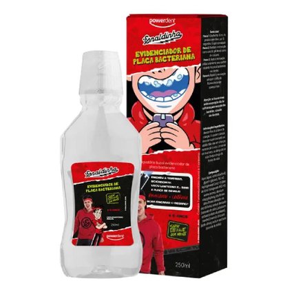 ANTISSÉPTICO BUCAL POWERDENT ENALDINHO EVIDENCIADOR DE PLACAS TUTTI-FRUTTI 250ML