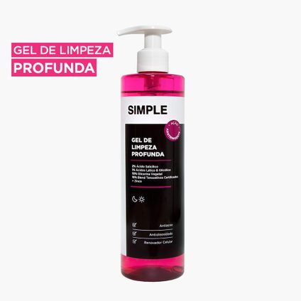 GEL DE LIMPEZA FACIAL SIMPLE ORGANIC PROFUNDA 350G