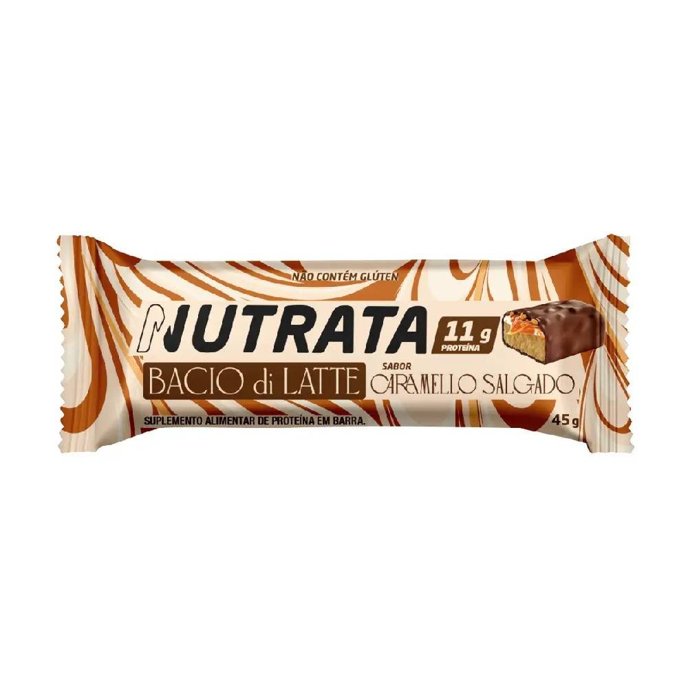 Barra De Proteína Nutrata Bacio Di Latte Caramelo Salgado 45g