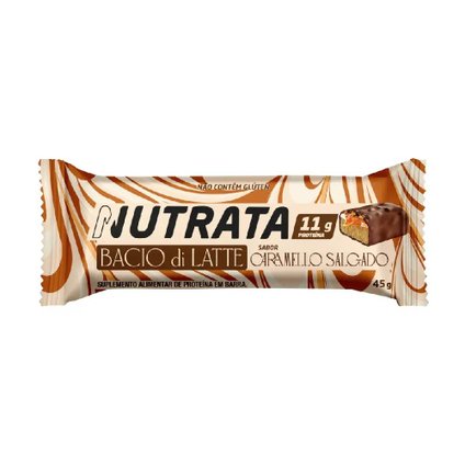 BARRA DE PROTEÍNA NUTRATA BACIO DI LATTE CARAMELO SALGADO 45G