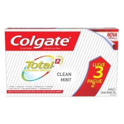 Kit Creme Dental Colgate Total 12 Cleanmint - Leve 3 Pague 2