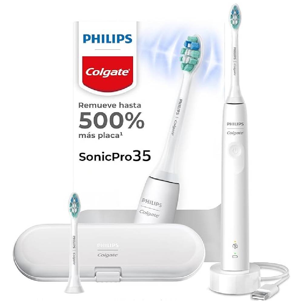 Kit Escova Dental Elétrica Philips Colgate Series 35 2 Unidades
