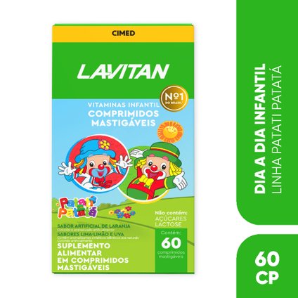 MULTIVITAMÍNICO INFANTIL LAVITAN COM 60 COMPRIMIDOS MASTIGÁVEIS