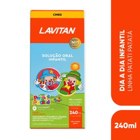 VITAMINA INFANTIL LAVITAN SOLUÇÃO ORAL SABOR LARANJA PATATI PATATÁ 240ML