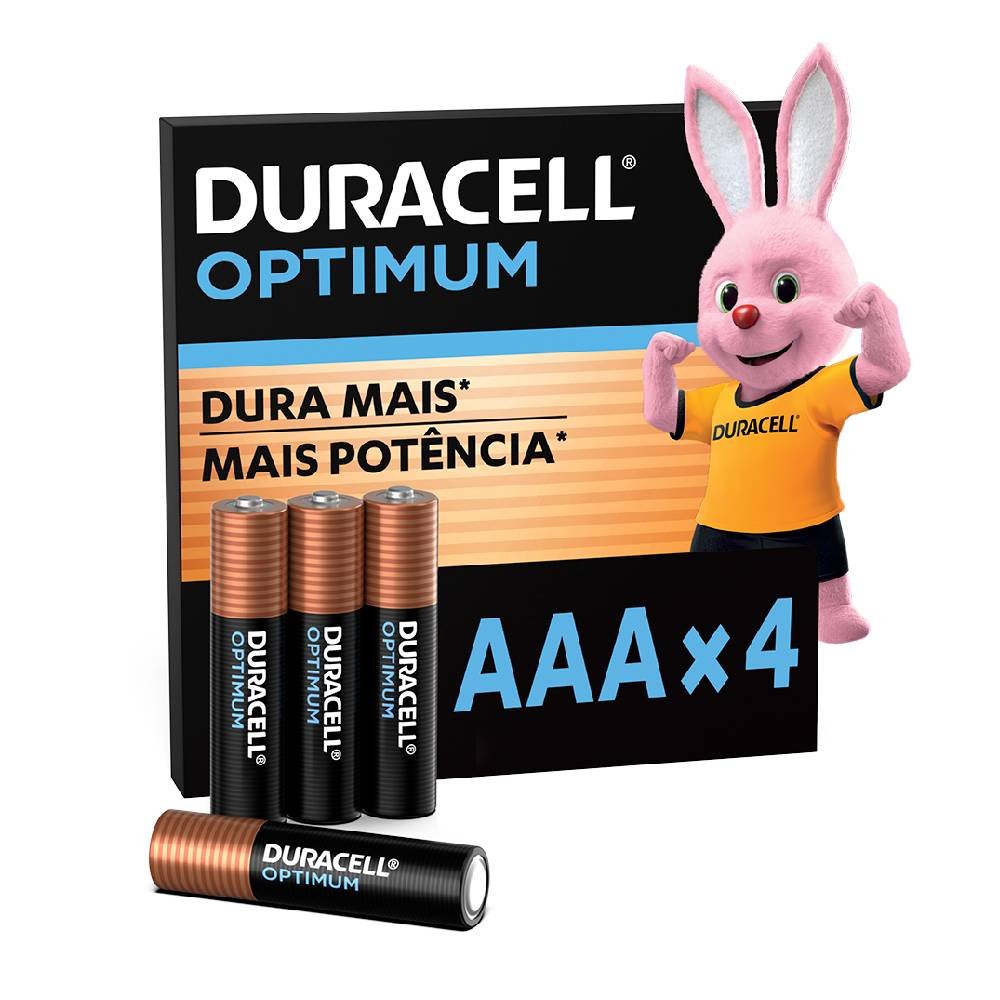 Pilha Alcalina Duracell Optimum Aaa 4 Unidades
