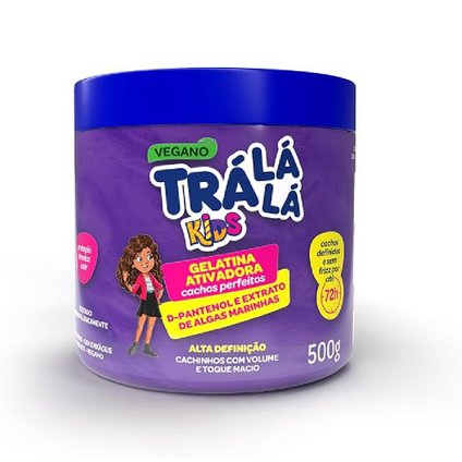 GELATINA ATIVADORA CAPILAR TRÁ LÁ LÁ KIDS CACHOS PERFEITOS 500G