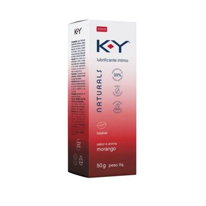 LUBRIFICANTE ÍNTIMO K-Y NATURALS MORANGO 50G